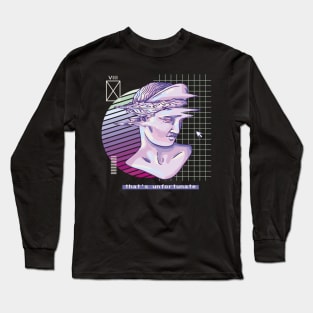 Vaporwave Glitch Long Sleeve T-Shirt